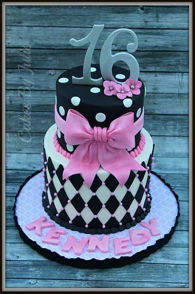 Sweet Sixteen Birthday Cake. - Cake by Cakes By Julie