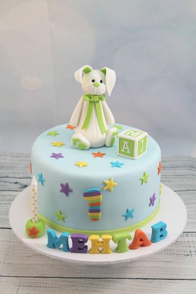 Bunny on a cake - Cake by Kake Krumbs