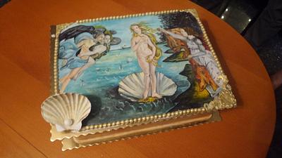 Birth of Venus Handpainted cake - Cake by Fatiha Kadi