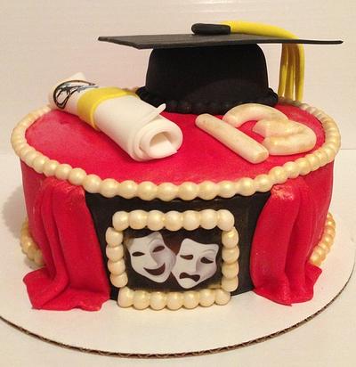 Drama graduation cake and cupcakes - Cake by Jennifer Duran 