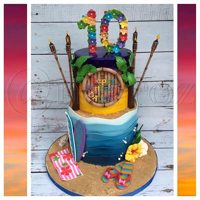 Beach themed cake - Cake by Natasha Rice Cakes 