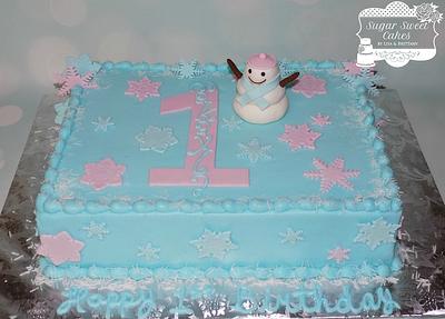 Girly Snowman - Cake by Sugar Sweet Cakes