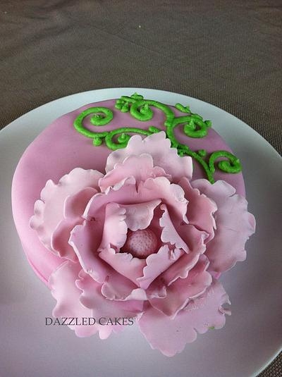 Peony Flower Cake - Cake by Memona Khalid