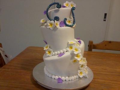 Fragipani Wedding - Cake by Lior's Cake Designs
