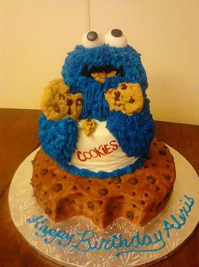 Cookie monster cake  - Cake by CC's Creative Cakes and more...