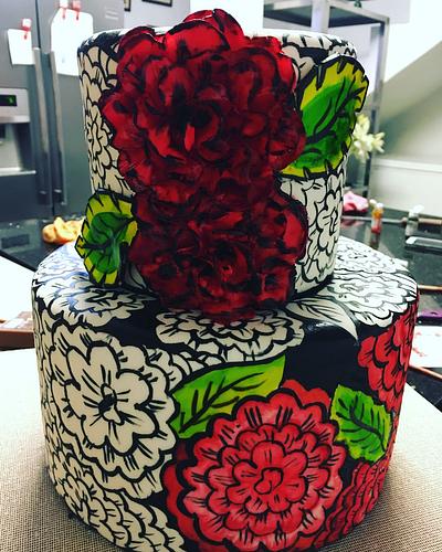 Flowers handpainted - Cake by Hope Segura 