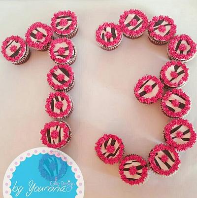 Hot pink zebra cupcake  - Cake by Cake design by youmna 