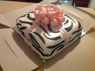ZEBRA PRINT GIFT BOX - Cake by Concierge Confections By Selene
