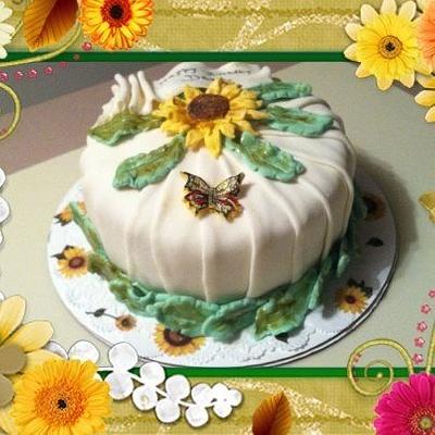 Sunflower Cake - Cake by Patty Cake's Cakes