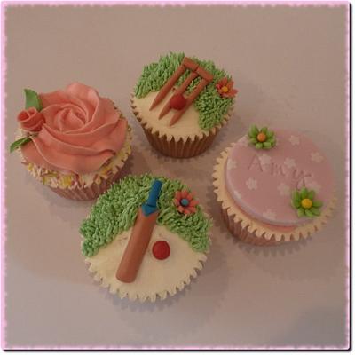 Girly Cricket Cupcakes - Cake by Helen Geraghty