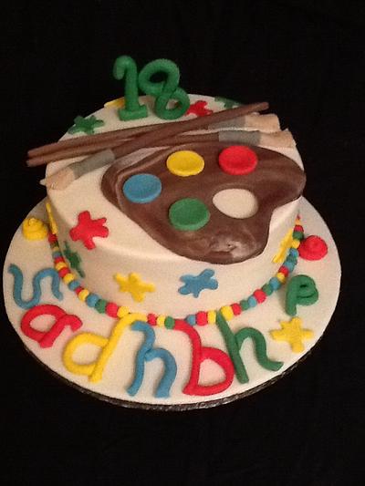 Artist 18th birthday - Cake by Lisa Ryan