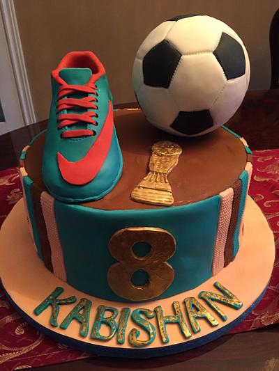 Soccer theme  - Cake by RTDsweetcakes 