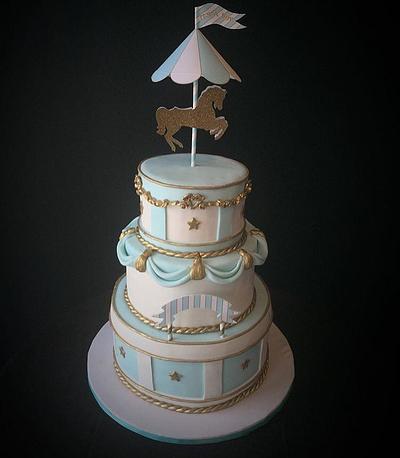 Baby carousel - Cake by The Sweet Duchess 