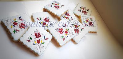 Bulgarian embroidery cookie set  - Cake by DDelev