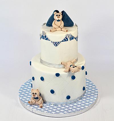 Baby boy baby shower cake  - Cake by soods