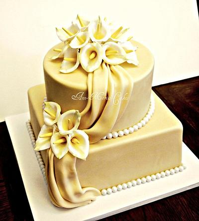 50th Anniversary Calla Lily cake - Cake by Ann-Marie Youngblood