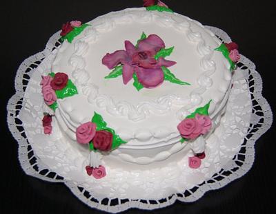 Orchid Cake - Cake by Maribel Silva