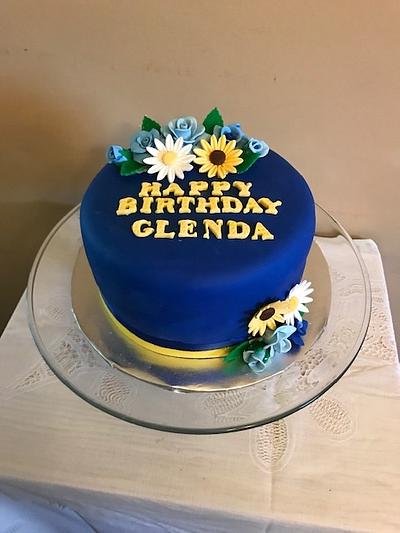 Blue Cake for Glenda - Cake by Julia 