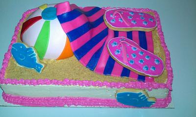 beach ball cake - Cake by nonniecakes