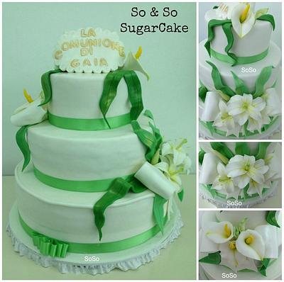 First Communion of Gaia - Cake by Sonia Parente