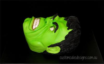 Lifesized Hulk Face - Cake by Custom Cake Designs