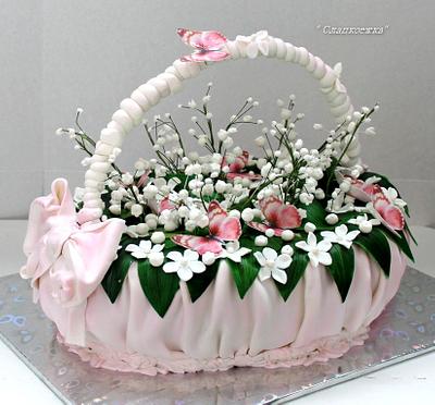 Basket of lilies of the valley - Cake by zara77