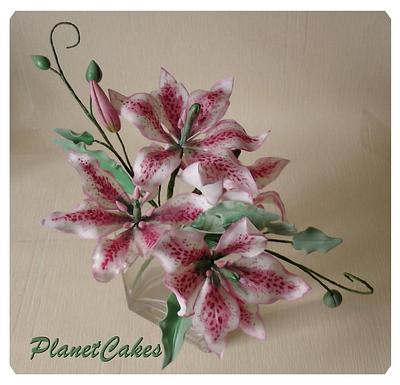 Tiger Lilies - Cake by Planet Cakes