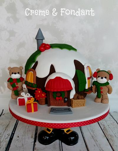 Christmas Pudding Cake - Cake by Creme & Fondant