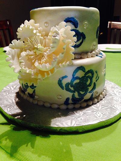 'Stamped' Floral Cake - Cake by Jessica