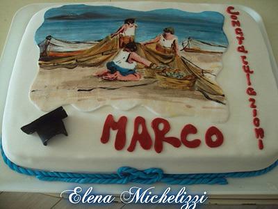 Hand painted cake! - Cake by Elena Michelizzi