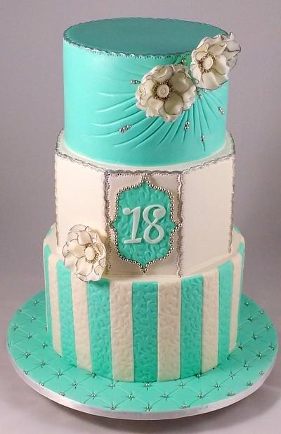 Tiffany Blue Prettiness - Cake by Lisa-Jane Fudge