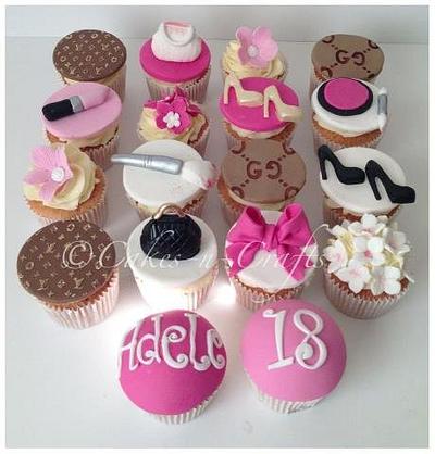 girly designer themed cupcakes - Cake by June milne