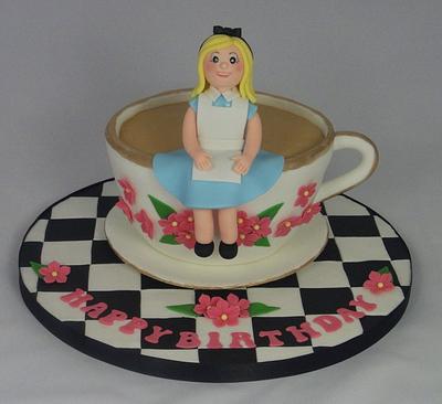 Alice in Wonderland Tea Cup - Cake by Ceri Badham