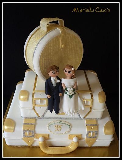 wedding luggage cake  - Cake by Mariella Cascio