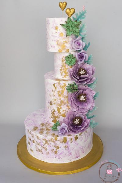 Purple wedding cake - Cake by Dorsita