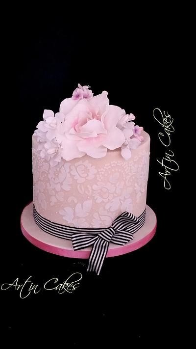 Lace Engagement cake - Cake by Shree