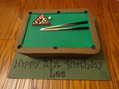 Pool table cake - Cake by Zoe White