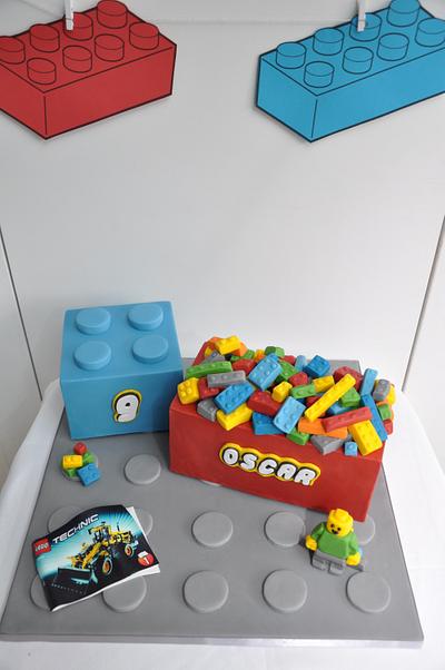 Lego Technic birthday cake & dessert  table  - Cake by Mrs Robinson's Cakes