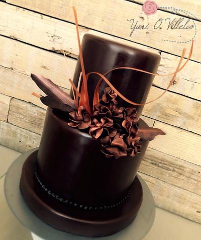 Wedding chocolat cake  - Cake by Yuri O. Villela 