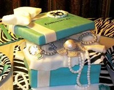 Tiffany Blue and Zebra theme birthday - Cake by Jacqulin