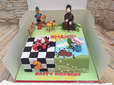 CBeebies milkshake characters  - Cake by Sweet Lakes Cakes