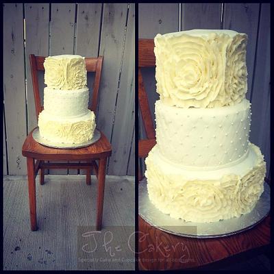Wedding Ruffles - Cake by The Cakery 