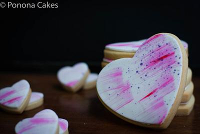 simple, yet, elegant Valentine's cookies - Cake by Ponona Cakes - Elena Ballesteros