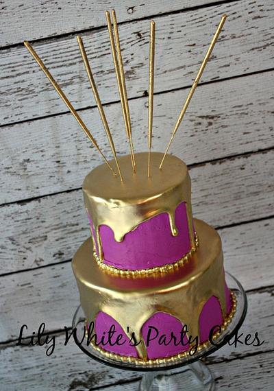 I love goooooooold! - Cake by Lily White's Party Cakes
