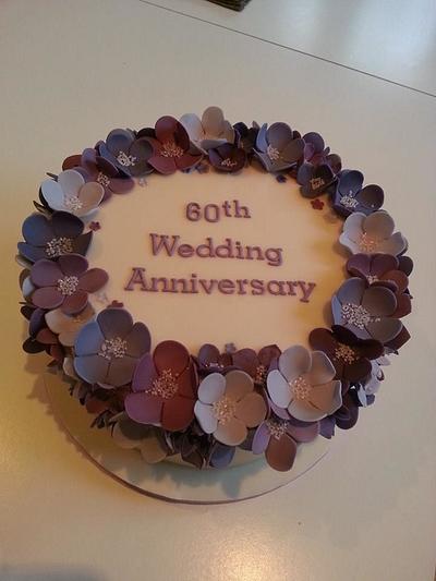 Purple Wedding Anniversary - Cake by Rachel Nickson