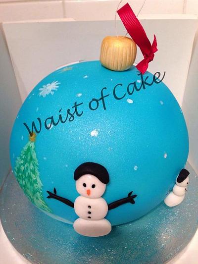 Christmas bauble cake - Cake by Waist of Cake 