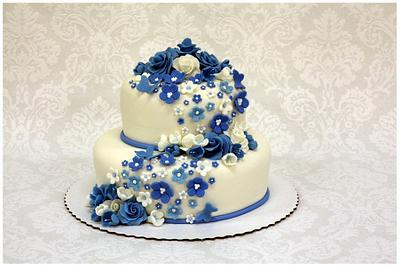 Blue Wedding cake - Cake by Lina