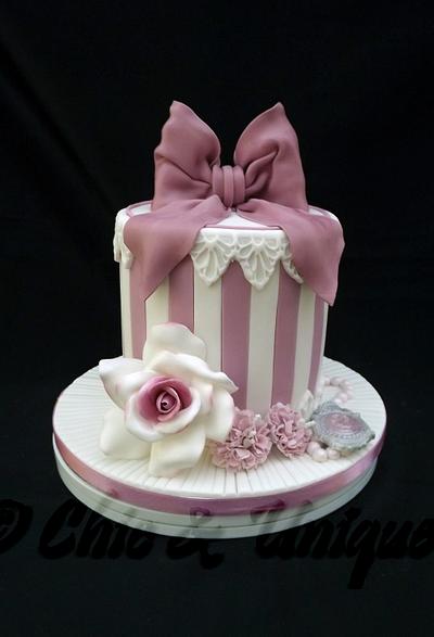 Hat Box ( charity cake ) - Cake by Sharon Young