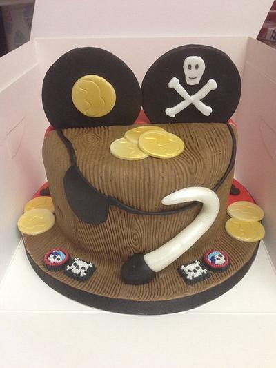 Pirate and Mickey Mouse half & half cake - Cake by Savanna Timofei