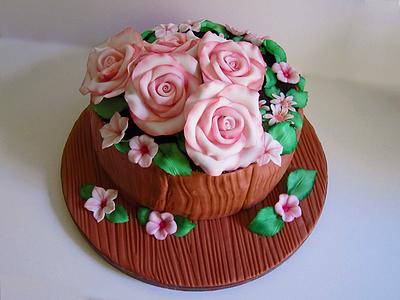 Flower pot - Cake by dolcefede
